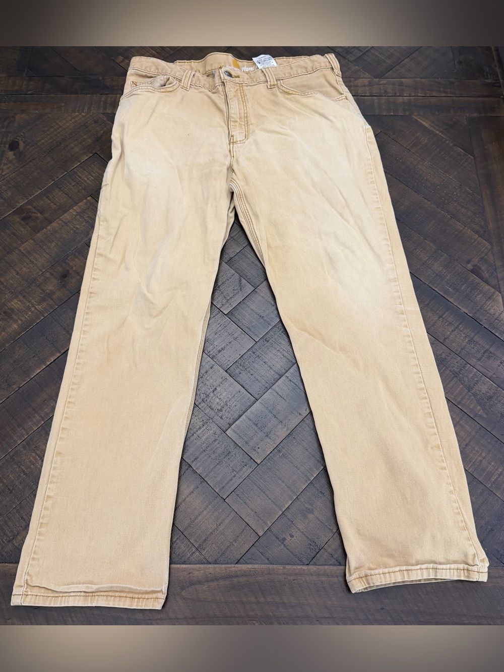 Carhartt Men's Light Tan Relaxed Fit Chinos 34x30
